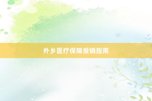 外乡医疗保障报销指南