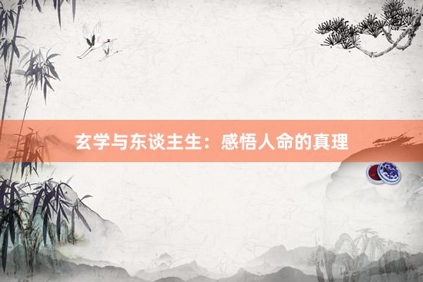 玄学与东谈主生：感悟人命的真理